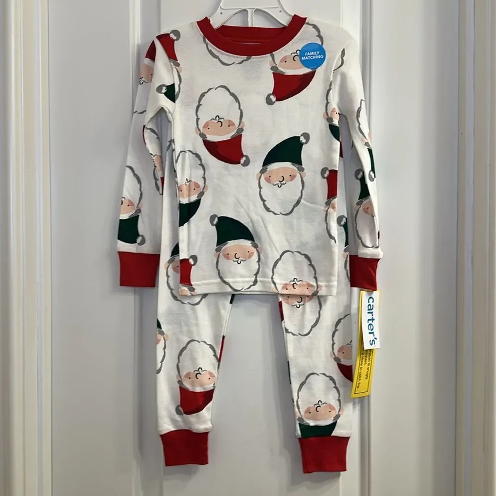 Carter’s Holiday Pajama Set NEW Santa Claus Christmas Cotton 2pc Set Size 3T